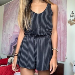 Striped Sleeveless Romper